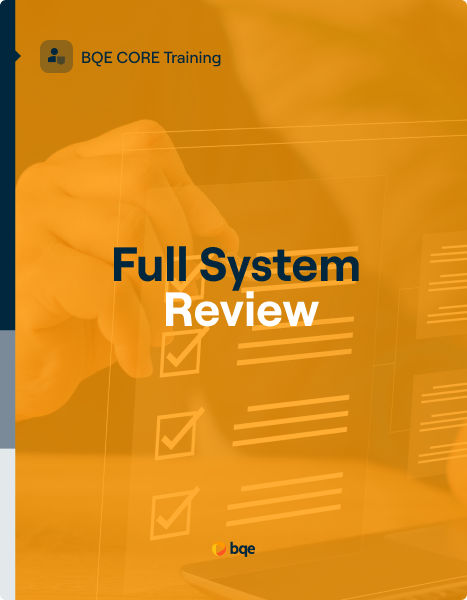 BQE CORE Training Packages - Full System Review - Cover