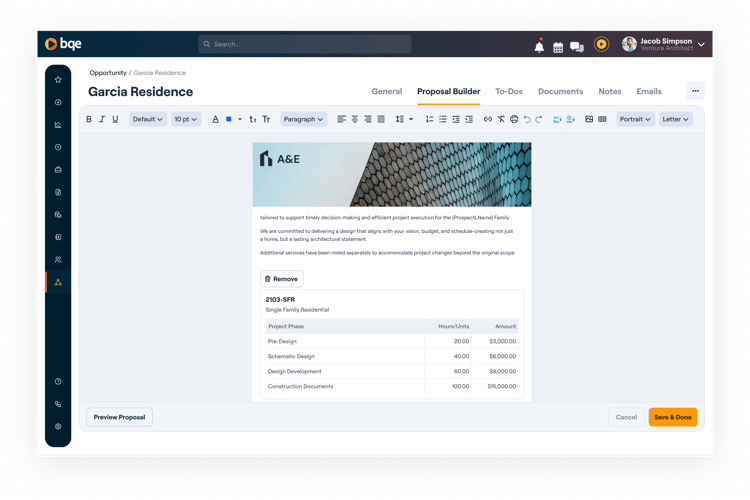 CRM Proposal Builder