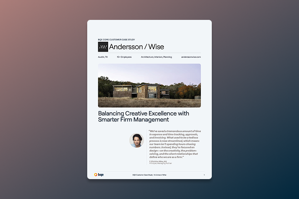 BQE Case Studies - Andersson Wise ICON