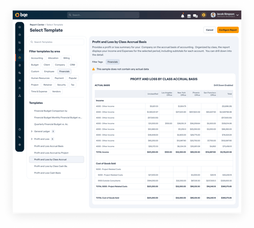Profit and loss balance sheet