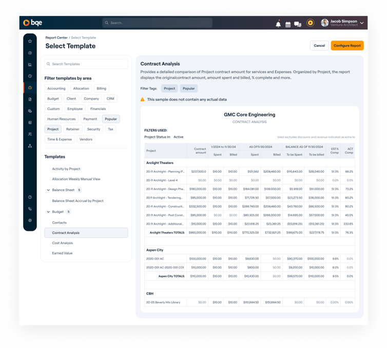 Report - Contract analysis