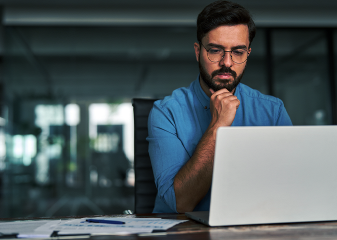 Man on computer