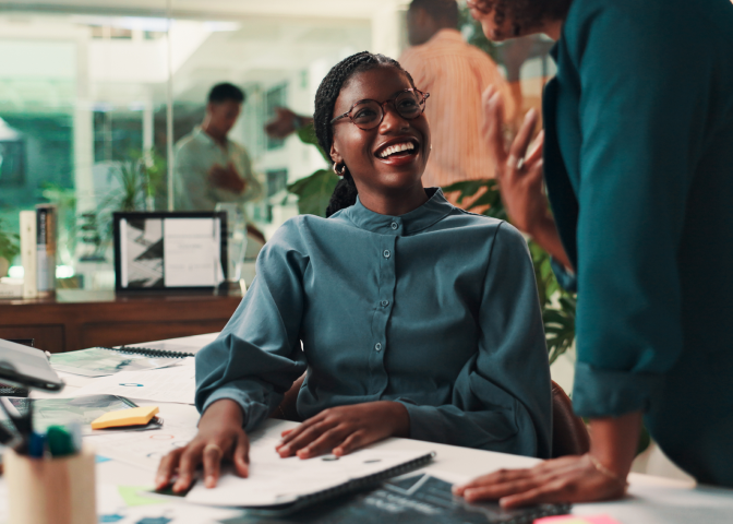 Women at desk
