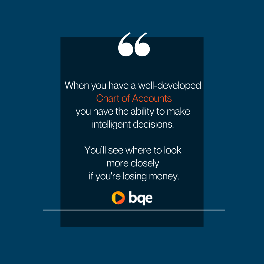 benefits of a chart of accounts